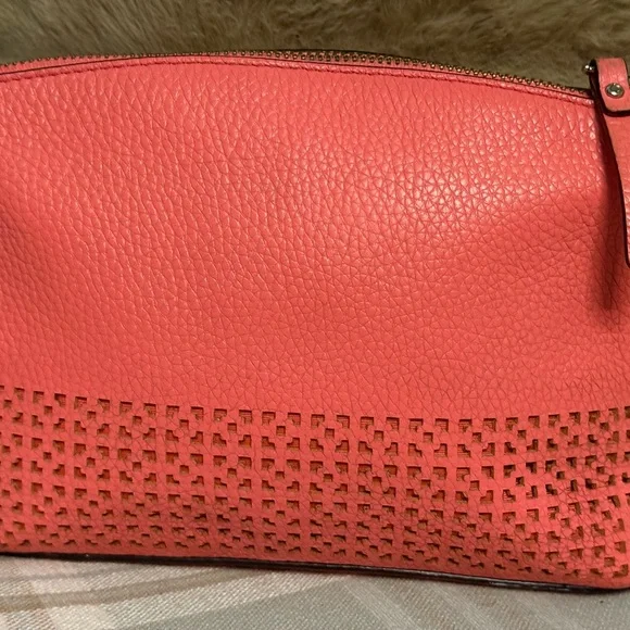 Kate Spade Bay Street Sandra Crossbody - Coral Pink Perforated Leather - Picture 3 of 8